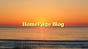 HomePage Blog