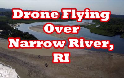 Drone Flying over Narrow River, RI