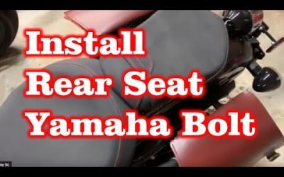 Install Rear Passenger Seat to Yamaha Bolt Motorcycle