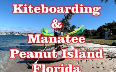 Kiteboarding & Manatee Swimming on Peanut Island, Florida