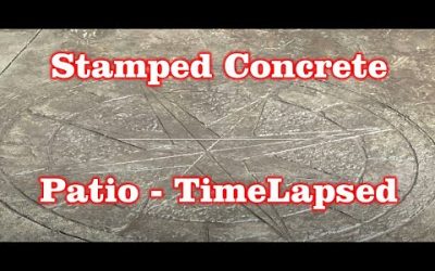 Backyard Patio Stamped Concrete Installed with Hot Tub – Timelapsed