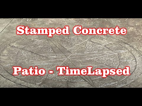 Backyard Patio Stamped Concrete Installed with Hot Tub – Timelapsed